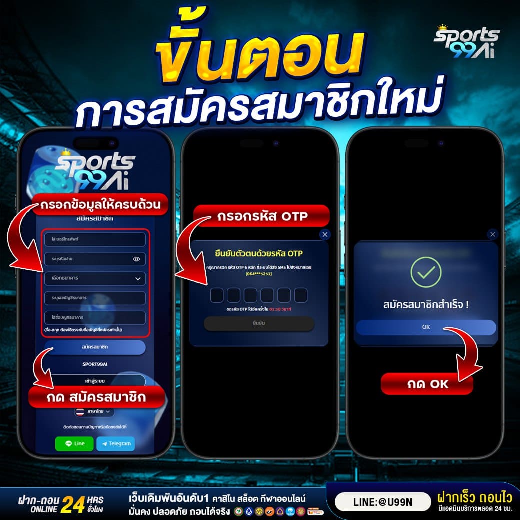 ขั้นตอนการสมัครสมาชิกของ lsmsport99ai หน้าคีย์ลหลัก สมัคร LSM99